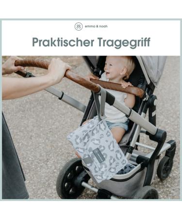 Emma & Noah Diaper Bag Wrap Pad - Washable Organizer for Stroller | 82x52 cm Portable with Diaper Pocket (Dots Blue) - Buy Online on GoSupps.com