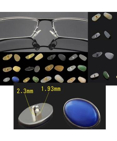 LekLai Blue Silicone Eyeglass Nose Pads - Screw-in Repair Nose Pads (1 Pair) | Comfortable & Durable Eyewear Accessory - Buy Online on GoSupps.com