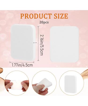 Sliverdew Powder Puff Sponge 20 Pieces Makeup Sponges Makeup Sponge Square Pads Cosmetic Applicators White Cosmetic Tool for Cleaning Face Liquid Foundation - Buy Online on GoSupps.com