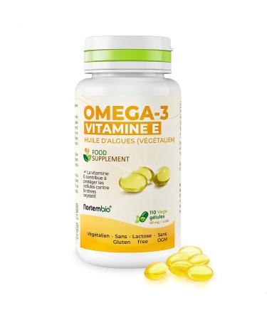 Nortembio Omega 3 (DHA) and Vitamin E. Food Supplement. 110 Tablets. Contributes to the Normal Functioning of the Heart and Brain. Promotes the Maintenance of Vision. Immune Booster.