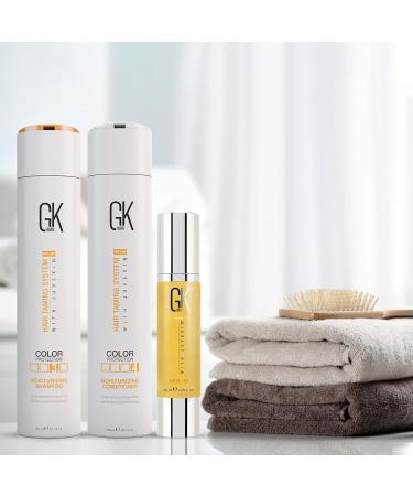 GK Hair Global Keratin Moisturizing Shampoo & Conditioner Set (10.1 oz) with Argan Oil Anti-Frizz Serum - Sulfate & Paraben Free for All Hair Types 300ml - Buy Online on GoSupps.com