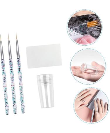 Mikinona 1 Set Nail Brush Seal Manicure Painting Pen French Tip Nail Tool Stamper Nail Paint Brush Manicure Painting Nail Art Gel Nail Art Supply Drawing Tool Silica Gel Acrylic - Buy Online on GoSupps.com