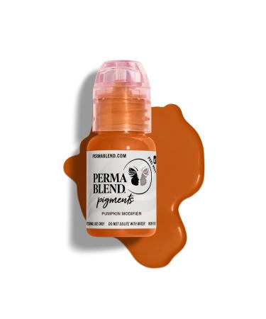Perma Blend - Pumpkin Modifier - Microblading Ink Modifier - Professional Tattoo Ink - Orange/Yellow Tattoo Ink Makeup - Vegan (0.5 oz) Pumpkin Corrector