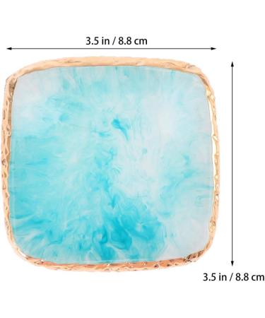 Exceart 1pc Blue Resin Nail Art Palette Cosmetic Mixing Nail Makeup Tray for Manicure & Nail Design - Buy Online on GoSupps.com