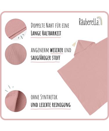R uberella Hooded Towel for Babies | 75x100 cm | Ideal Birth Gift for Boys & Girls | Soft Old Pink - Buy Online on GoSupps.com