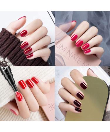 LICHENGTAI One Step Gel Nail Polish Pen 3 in 1 Nail Polish Pen UV Nail Gel Painting Pen No Base Top Coat Need Nails Art Tool Soak Off Gel Ideal for Home and Professional Manicure 086 - Buy Online on GoSupps.com