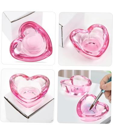 minkissy Nail Cup Glass Nail Art Cup Dappen Dish Cup Manicure Art Dish Crystal Nail Art Dappen Bowl Acrylic Nail Supplies Acrylic Nail Tools Jewelry Dish High Transparency Bracket Pink - Buy Online on GoSupps.com