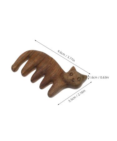Nolitoy Wooden Scalp Massage Comb - Cat Design Sandalwood Gua Sha Acupuncture Stimulator for Full Body Acupressure - Buy Online on GoSupps.com