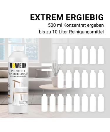 N8werk Upholstery & Carpet Cleaner - 0.5L Concentrate for Deep Fiber Cleaning | Perfect for Carpets Design Goods & Floor Mats - Buy Online on GoSupps.com