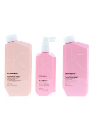 Kevin Murphy Plumping Wash 8.5oz Plumping Rinse 8.5oz & Body Mass 3.4oz Trio by Kevin Murphy