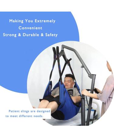 Full Body Patient Lift Sling Universal Full Body Mesh Lift Sling with Commode Opening Transfer Sling for Patients Shower Bath Toileting Sling Lift Sling for Elderly Bariatric Blue XL - Buy Online on GoSupps.com