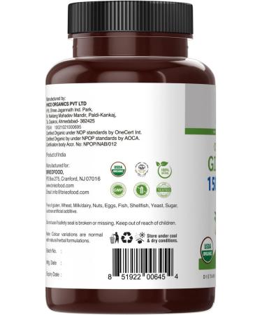 Brieofood Organic Ginger 1500mg - 45 Servings - 90 Vegetarian Tablets | Vegetarian & Gluten Free - Buy Online on GoSupps.com