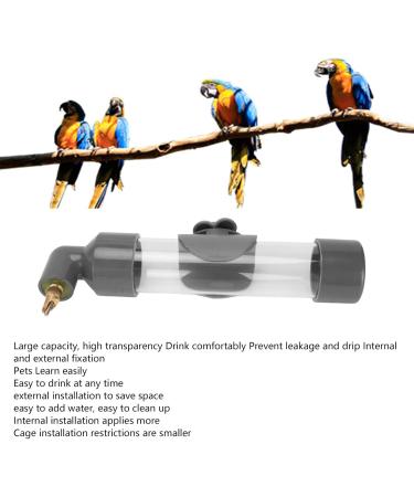 Gloglow Automatic Parrot Drinking Device - Acrylic Bird Bottle for Small to Medium Parrots - Secure & Large Capacity Cage Accessory (Gray) - Buy Online on GoSupps.com