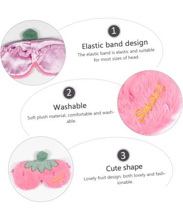 Mobestech 1 Pc Fruit Series Ice Compress Compress Plush Eye Mask Plush Sleeping Blindfold Eye for Sleeping Fake Plush Sleep Eyeshadow Cartoon Blindfold Cute Face Mask Girl 18X13X05cm Pink - Buy Online on GoSupps.com
