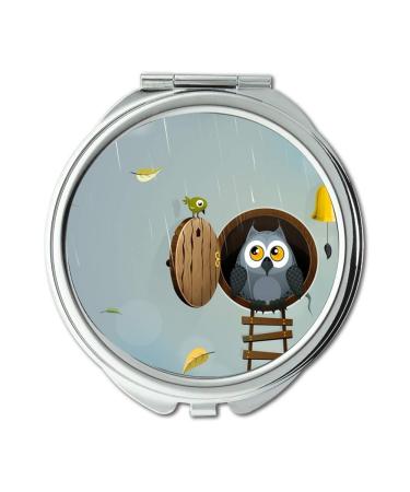 YENDOSTEEN Mirror Travel Mirror owl emag ws Autumn Owl pocket mirror portable mirror