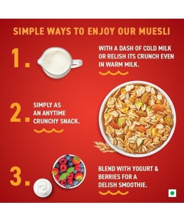 Bagrry's Crunchy Muesli Bo te de 200 g | 40 % d'avoine riche en fibres avec son | 82 % de c r ales amandes raisins secs et miel | c r ales de petit d jeuner | riche en prot ines | c r ales Miel 200 g (Lot de 1) - Buy Online on GoSupps.com
