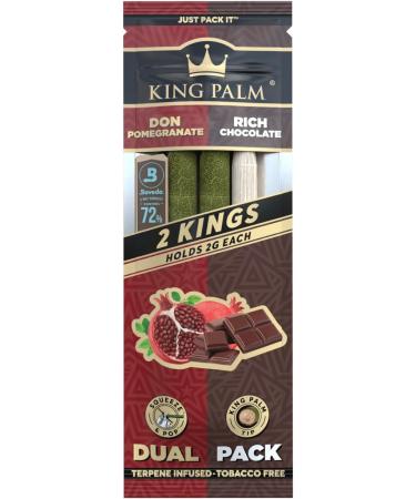King Palm | Flavoured Pre Rolled Cones | 3 Flavour Multipack (King) 2g - (3 Flavours Included) - (Pineapple Watermelon - Honey Kiwi - Chocoloate Pomegrante) - Buy Online on GoSupps.com
