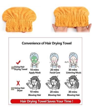Super Absorbent Hair Towel Wrap for Wet Hair - Upgraded Thickened 2PCS Set for Women - Buy Online on GoSupps.com