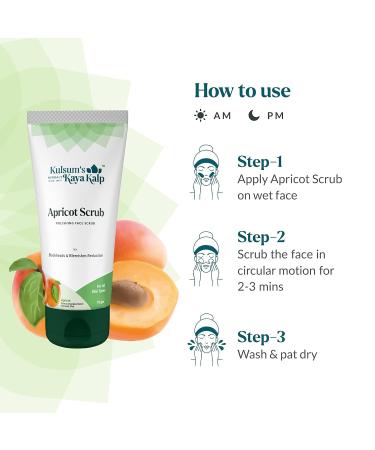 Herbals Apricot Scrub For Blackheads & Blemishes Reduction | Ideal For Men & Women | With Apricot | For All Skin Types | 70gm (Buy 2 Quantity Get 1 Quantity Free) - Buy Online on GoSupps.com