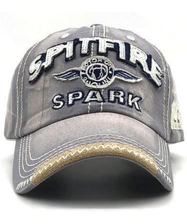 Trabig Retro Baseball Cap - Unisex Adjustable Cotton Hat for Men & Women | Summer Running Cap Gray (54-60cm) - Buy Online on GoSupps.com
