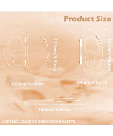Penugo Acrylic 180 Degree Folding Makeup Mixing Palette with Spatula Tool - Transparent Facial Palette for Cosmetics - Buy Online on GoSupps.com