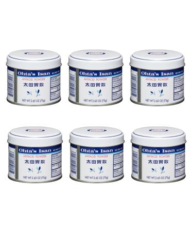 Ohta's Isan Antacid Powder 2.65oz (75g) x 6cans (6)