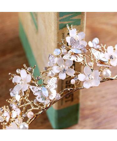 Bridal Wedding Queen Crown - Jakawin Flower Baroque Tiara for Women & Girls | C007 - Buy Online on GoSupps.com