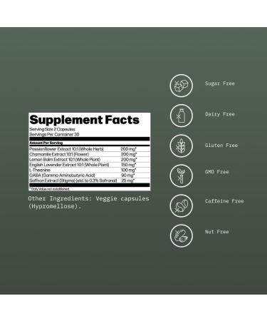 Mikra Calm and Relaxation Support Capsules - Vegan Allergen-Free Sugar Free Supplement with GABA Saffron & Herbal Extract Blend for Daily Balance & Calm - Calming Gifts for Women & Men- 60 Capsules - Buy Online on GoSupps.com