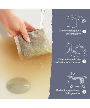 Herbal Spa Cold & Relaxation - 2x 3 Herbal Pillows (100g) | Nursing Bathing Cosmetics with Essential Oils | Pampered Skin & Senses | Pure Nature Power (300g) - Buy Online on GoSupps.com