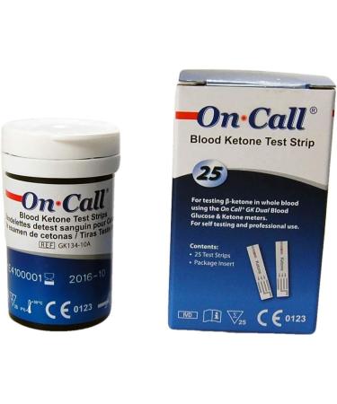 2 x 25 Blood Ketone Test Strips for The On Call Dual Ketone & Glucose Digital Meter - Buy Online on GoSupps.com