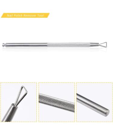 Triangle Head Nail Gel Polish Remover Tool Stainless Steel Stick Rod Cuticle Pusher Lacquer Cleaner Nail Art Care Tool - Buy Online on GoSupps.com