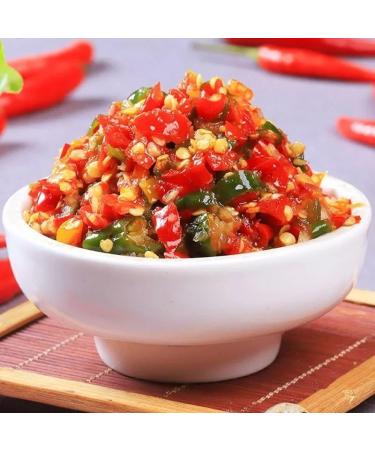 Color Chili Sauce homemade seasoning Hunan hot&spicy green and red chili peppers ickled vegetables Hot pot dipped in sauce pmixed noodle sauce Hunan specialty condiment (Color Chili Sauce 280g 3can) Color Chili Sauce 280g 3can - Buy Online on GoSupps.com