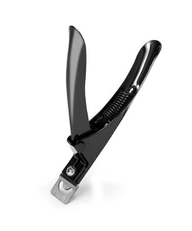 MELODYSUSIE Nail Clippers Tip Cutters for Acrylic False Fake Gel Artificial Nails Rustproof Sharp Professional Manicure Pedicure Trimmer Nail Care Tools Black S (Pack of 1) B-black