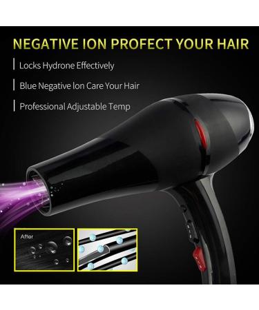 2000W Professional Ionic Hair Dryer High Power Hair Dryer Salon Lightweight Hairdryer Three Heat and Two Speeds Hot and Cold Wind Constant Temperature Hair Care 2.3 Metre Power for Families and Salon - Buy Online on GoSupps.com
