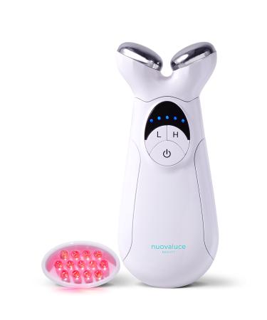 Nuovaluce Anti Aging Microcurrent & Red Light Therapy Device - Wrinkle Reducing & Skin Tightening Device - Handheld Skin Care Face Toning At-Home Machine to Lift  Contour and Tone Skin - FDA Cleared