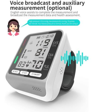 Wrist Blood Pressure Monitor - Digital Automatic BP Cuff Machine for Home Use, 99 Sets Data Storage, 2 User Memory - Buy Online on GoSupps.com