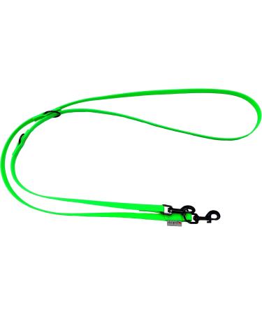 Biothane Dog Leash - Adjustable Black & Neon Green for Small & Large Dogs | 2m to 5m Lengths Available - Buy Online on GoSupps.com
