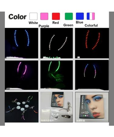 LED Luminous Eyelash Lamp - 6 Flashing Night Lights for False Eyelashes - Purple Halloween Dual Use - Buy Online on GoSupps.com