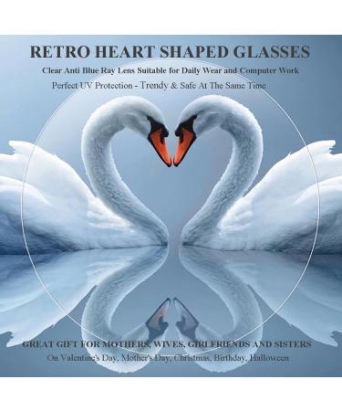 Heart Shaped Blue Light Glasses for Women - Gleyemor Cute Computer Glasses in Rose Gold - 54mm - Buy Online on GoSupps.com