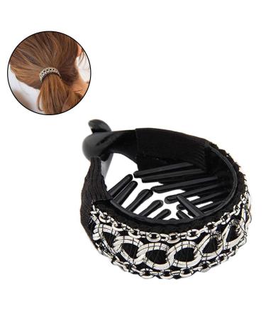 Women-hair clip Big hair needle nice ties banana scratches gripper and horse cock hold clamp hair accessories for girls black