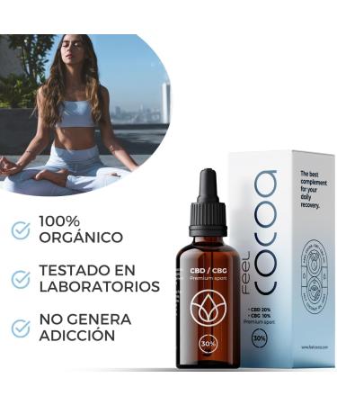  Feel Cocoa CBD Oil 30% (20% CBD + 10% CBG) by Feel Cocoa 30ml Made entirely organically and sustainably to help muscle processes - Buy Online on GoSupps.com