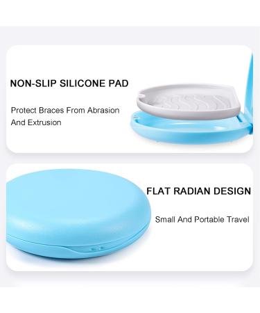 Orthodontic Box Retainer Case Aligner Case Denture Boxes Denture Storage Container Orthodontic Round Retainer Box (Blue+Mirror) - Buy Online on GoSupps.com