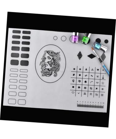 FRCOLOR Nail Art Stamping Mats Nail Art Transfer Tool Nail Stamp Plate Nail Decorations Accessories Nail Art Mat Decorating Tools Nail Tools Nail Polish Practice Pad Nail Supplies Manicure 40.5*30.5cm As Shown - Buy Online on GoSupps.com