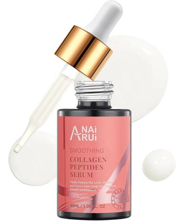 ANAiRUi Collagen Peptide Serum for Face with Hyaluronic Acid | Targets Fine Lines & Wrinkles | Plumps and Firms Skin | Anti-aging Collagen Serum for Face & Neck 30ml - Buy Online on GoSupps.com