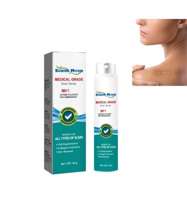 vljsfkh Southmoon Medical Grade Scar Spray South Moon Scar Spray Southmoon Advanced Scar Spray for Acne Scars Surgical Scars and Stretch Marks Lighten Scars and Smooth Skin 1pcs