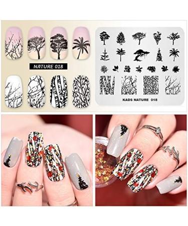 KADS Nail Stamping Plate Tree Nature Template NA018 - Nail Art Decoration & DIY - Buy Online on GoSupps.com