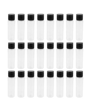 Beaupretty 30ml of empty plastic bottles Refillable container Travel bottles with black flip lid for shampoo flushing creams liquid 24 pieces