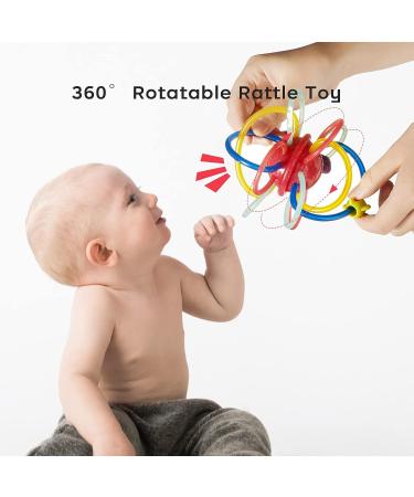 Bc Babycare Rotatable Teething Toys for Babies 0-12 Months | Lightweight Baby Rattle & Chew Toys for Teething Pain Relief - Buy Online on GoSupps.com