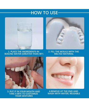Flipped Warm 2 Pairs False Teeth Veneers | Temporary Dentures & Cosmetic Teeth | Affordable Artificial Tooth Prostheses - Buy Online on GoSupps.com