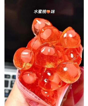 Fruit Juice Fudge 5 kinds of fruit gummy candy white peach gummies pineapple orange soft candy healthy nutritious dessert wedding candies New Year Candy delicious snack gift pack (Peach 1bag) Peach 1bag - Buy Online on GoSupps.com